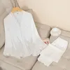 Kadın pijama kadınları seksi pijama saten pijamalar ipeksi 2 parça pijama set salon giyim gündelik sağlam gece giyim gömlek pantolon bahar bornoz 230303