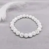 Strand Natural Stone Bead Matte White Popcorn Crystal Braceletbanle