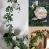 Fleurs décoratives 3/1 PC plantes artificielles fausse guirlande d'eucalyptus camélias soie Rose vigne décoration fausse feuille florale suspendue pour mariage