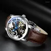 Montres-bracelets Top Marque Original Montre Automatique Tourbillon Montres Hommes Montre Homme Mécanique Mode Plongeur Squelette 2023