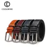Belts COOLERFIRE Men Belts New Fashion Black Blue Orange Brown Business Style Waist Casual Design Men Genuine Leather Belt HQ081 Z0228