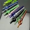 2023 Europe and Americaglass pipe bubbler smoking pipe water Glass bong Single wheel color elongated glass nozzle