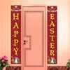 Decorazione per feste 2023 Porta di Pasqua Carota Uovo colorato Banner Decor Home Hanging Day Ornament Welcome Spring Gift