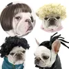 Abbigliamento per cani Parrucche per animali domestici Accessori per Halloween Capelli ricci Lisci Cat Fun Po Puntelli Forniture