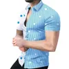 Mężczyzn Casual Shirts S Shird Rleeve Print Shirt Streetwear T Ubranie