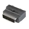 21Pin Scart Adapter AV-block till 3 RCA Phono Composite S-Video med in/out-omkopplare