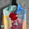 القمصان غير الرسمية للرجال كوارليانكا Full Sun Cloud Long Sleeve Shirt US Euro Size T230303