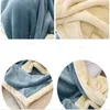 Blankets 100 140cm Flannel Fleece Wool Blanket Warm Soft Thicken Knee Cover For Kid Adult AB Side Solid Blue Grey Red Home Textile