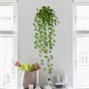 Decorative Flowers 220cm Artificial Vine Plants Hanging Ivy Green Leaves Garland For Home Garden Wall Decoration Wedding Rattan Wreath