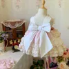 Robes de fille fille été Lolita robe enfant en bas âge princesse robes pour enfants bébé filles espagnol anniversaire fête de mariage Eid Boutique robe de bal W0314