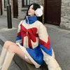 Frauen Graben Mäntel Baumwolle Koreanische Kawaii Unten Jacke frauen 2023 Winter Sesign Temperament Bogen Lose Dicke Warme Parkas