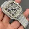 9JAI Handmade Setting Pass Diamond Tter VVS Moissanite Diamond Iced Out Luxury Mechanical WatchEKZC