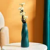 Vaser plast blomma vas dekoration hem blå imitation keramisk pott korg nordisk för blommor