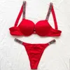 BRAS SETS V S Sexiga kvinnor Lacebras 2022 Nya underkläder Push Up Bra Panty 2 Piece Kort Plus Size Sömlös underkläderuppsättning