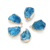 Charms Natural Stone Drop Shape Pendant Agates Druzy Crystal For Jewelry Making DIY Necklace Earring Accessories 20x30-25x45mm