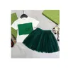 T -shirt Kids Designer Veil Rok Babyjongen Kleding Koreaanse kinderen Kledingset jongens sets kinderen meisjes katoenen baby's meisje jurk