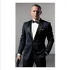 Ternos masculinos Blazers estilo clássico Tuxedos azul escuro inspirado em homens ternos usados ​​em terno de casamento para homens calças de noivo Pontas BUST BLACK 230303