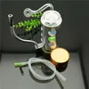 2023 Europa och Americaglass Pipe Bubbler Rökning Pipe Water Glass Bong Lighter Steel Pot