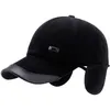 Casquettes de baseball Automne hiver hommes casquette de Baseball garder au chaud velours côtelé mâle chapeau avec oreille de protection épaississement polaire doublure chapeau 230303