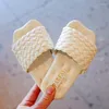 Slipper Fashion Girls Summer Slippers Children House Outdoor Kids Beach Woven Style Princess Sweet Anti-slippery 26-36