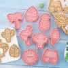 Baking Moulds 8Pcs/set Cartoon Summer Beach Cookie Cutters Plastic Pressable Biscuit Mold Fondant Stamp Kitchen Pastry Tools