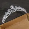 Haarclips Silver Color Rhinestone Crown en Tiara Wedding Jewelry Accessories for Women Bridal Headpiece C040