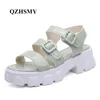 Sandals Platform for Women 2023 Summer Wedge Sandalias Chaussure Femme Leather Beach Shoes Claquette