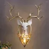 Lâmpadas de parede Modern LED Antlers criativos Luzes iluminando decoração nórdica sala de estar de cabeceira de cabeceira Lâmpada industrial