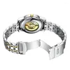 Orologi da polso da uomo Orologi meccanici Luxury Business Acciaio inossidabile Impermeabile Hollow Out Tourbillon Polso automatico in edizione limitata