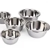 Bowls Thickened Stainless Steel Basin DIY Cake Bread Salad Mixer Dinner Round Soup Rice Bowl Plate Kitchen Cooking Tools