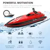 ElectricRC Boats 4 Channels RC Boat 2.4GHz High Speed 25kmh Waterproof RC Speed Boat Racing Ship Electric Model Toys for Adults and Kids 230303