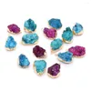 Charms Natural Stone Drop Shape Pendant Agates Druzy Crystal For Jewelry Making DIY Necklace Earring Accessories 20x30-25x45mm