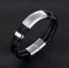 Bangle Fashion Trendy Hip Hop Personality Cool Double-Layer Braided Leather Bracelet For Men Punk Jewelry