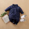 Tute ZAFILLE Solid Baby Girl Boy Abbigliamento manica lunga nato Abbigliamento per bambini Cotone Pagliaccetto per bambini Colletto con risvolto Indumenti da notte per nati 230303