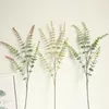 Decorative Flowers 5 Forks Plastic Simulation Branch Eucalyptus Display Flower Home & Wedding Decoration Artificial Bouquet Fake Plant