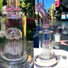 7,9 pollici di vetro Bong d'acqua narghilè Arm Tree Perc Smoke Glass Pipe Bubbler Recycler Oil Rigs con 14mm Banger