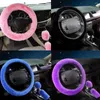 Steering Wheel Covers 3pcs/Set Warm Faux Wool Cover 38cm Fluffy Thick Auto Car Plush Soft Decoration