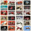 Vintage Motorcycles Tin Sign Retro Motor Garage Decor Metal Poster Plate For Man Cave Pub Bar Home Decoration Wall art personalized art Decor Size 30X20CM w02