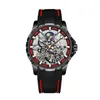 ساعة معصم Ailang Tourbillon Mechanical Wristwatch Men's Sports Automatic Watch Business Man Clock Silicon Relogio Maschulino