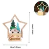 Party Decoration Lighted Wooden Christmas Tree Ornaments Xmas Table Decorations For Home Dinner Craft Indoor Decor Navidad