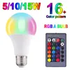 5W/10W/15W Smart LED Lamp Bulb Remote Control Colorful Changing Home Decorative Atmosphere Light