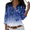 Women's Polos Womens Tops And Blouses Floral Printed Shirt Office Blusas Mujer De Moda Long Sleeve Blouse Women Shirts Clothes