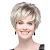 Synthetic Wigs Wig Female Short Hair Fashion Light Gold Chemical Fiber Wig 230303