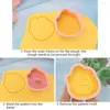 Baking Moulds 3D Cookie Cutter With Stamps Set Hello Cartoon Biscuit Mold For Plastic Cutters Kids 8Pcs Press 1311