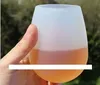 50 stks Nieuw ontwerp Fashion Unbreakable Rubber Wine Glass Beer Mok Siliconen Siliconen Cup -bril BBQ Portable Bar Tool