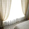 Gordijn boho retro geometrische kanten stof uitgeschreven voor woonkamer slaapkamer beige haakhaak breien pure gordijnen huizendecoratie