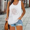 Serbatoi da donna Harajuku Vintage Summer Donne Top Top Top Metal Moon e Sun Stamping Tops