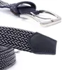 Riemen gemengde kleur elastische riem mannen geweven elastische stretch riem gevlochten gebreide stretch riem met overdekte gesp 138 "brede hoogwaardige Z0228