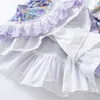 Robes de fille Pakaian Anak Perempuan pour Pernikahan Musim Panas Gaun Malam Pesta Ulang Tahun Anak Perempuan Motif Bunga Gaun Putri Gaya Lolita dengan