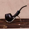 Smoking Pipes Solid wood new ebony pipe man portable big pipe old filter manual bucket